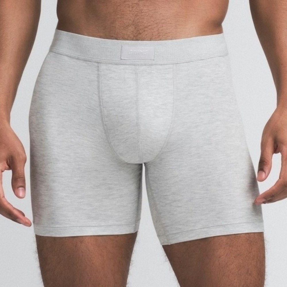 NWT - SKIMS 5"‎ Inseam Men's Boxer Briefs - Size XL - Light Heather Grey